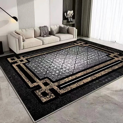 Luxury European Print Large Area Rug Non-Slip Wear-Resistant Carpet Living Room Bedroom Soft Floor Mat Home Decor