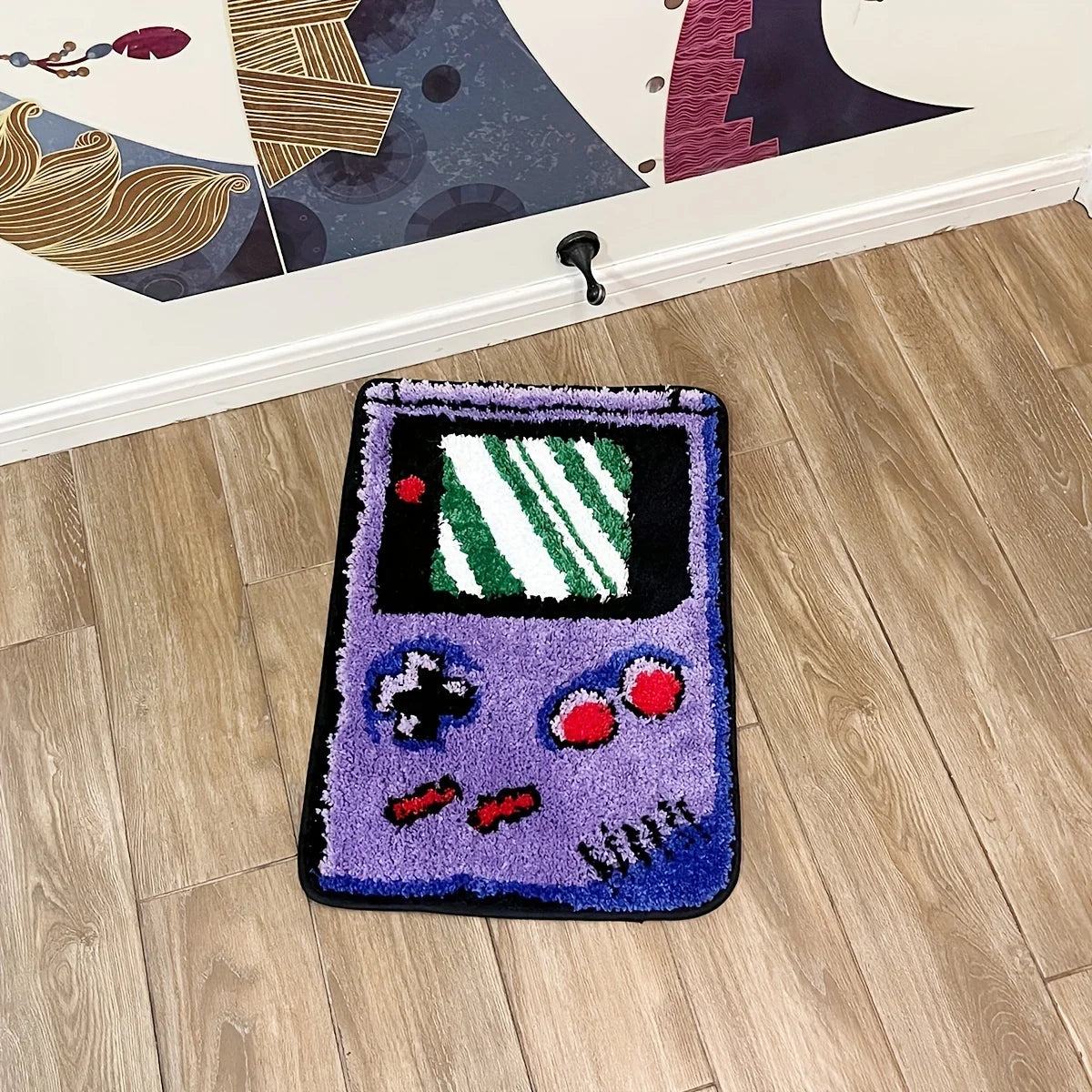 Purple Game Console Tufted Non-Slip Rug