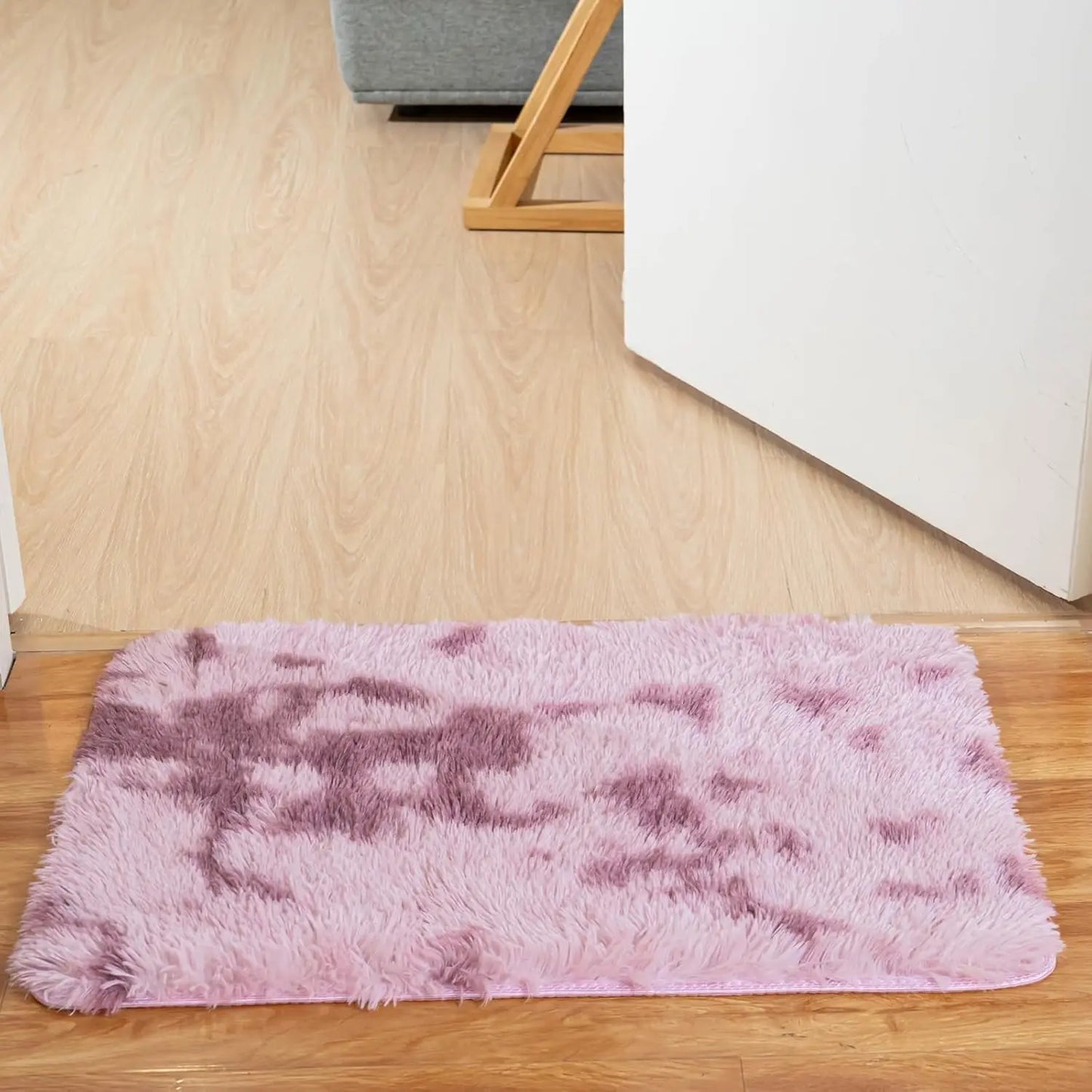VIKAMA Silk Wool Tie-Dye Rug Non-Slip Washable Bedroom Living Room Kids Carpet Home Decor