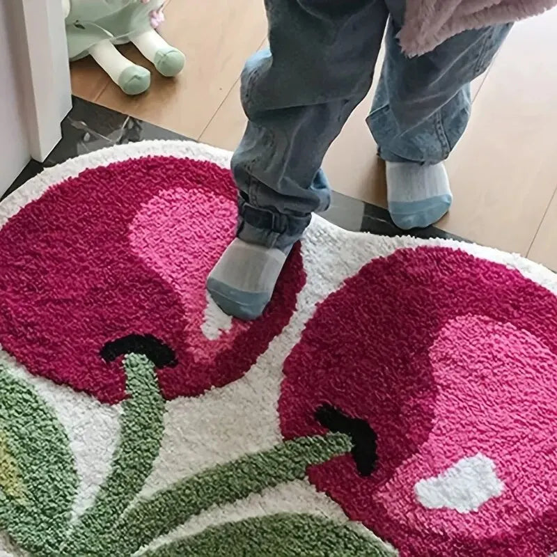 Cherry Shaped Non-Slip Absorbent Bath Mat