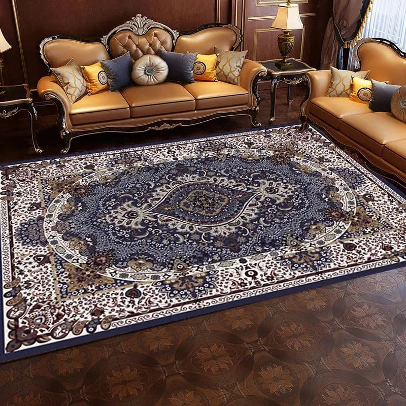 VIKAMA Vintage Persian Crystal Rug Ethnic Living Room Bedroom Carpet