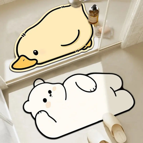VIKAMA Diatomite Bathroom Kitchen Absorbent Door Rug Simple Anti-slip Water Absorbent Soft Bathroom Foot Mat