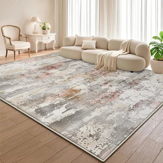 Nordic Ink Splash Abstract Washable Area Rug