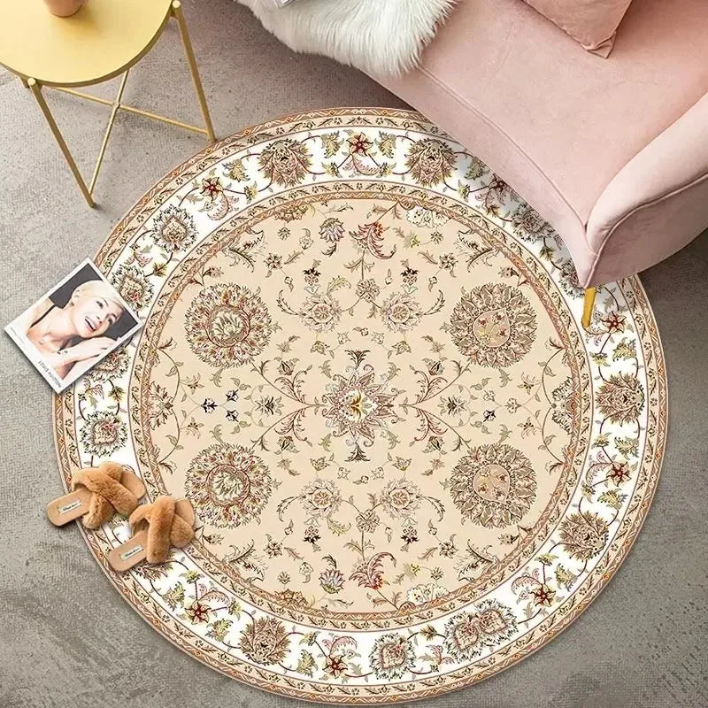 Vintage Bohemian Circular Ethnic Area Rug