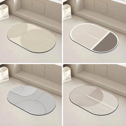 Long diatomite super absorbent non-slip kitchen & bathroom floor mat