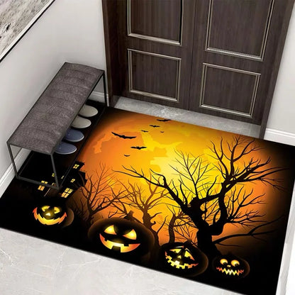 VIKAMA Halloween 3D Sewer Clown Doormat Horror Entry Door Mat Non-Slip Floor Carpet