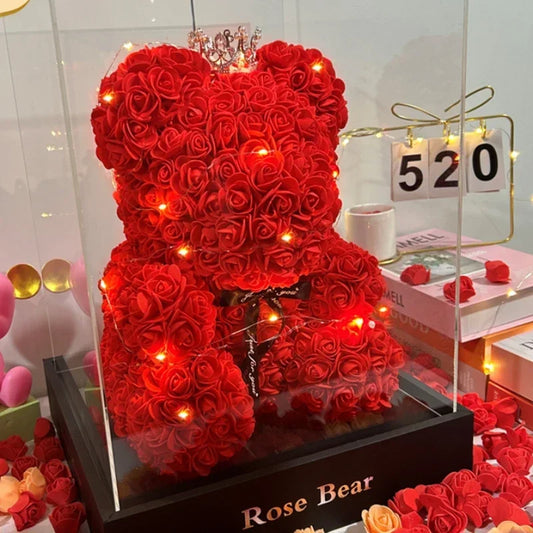 Eternal Rose Teddy Bear Gift