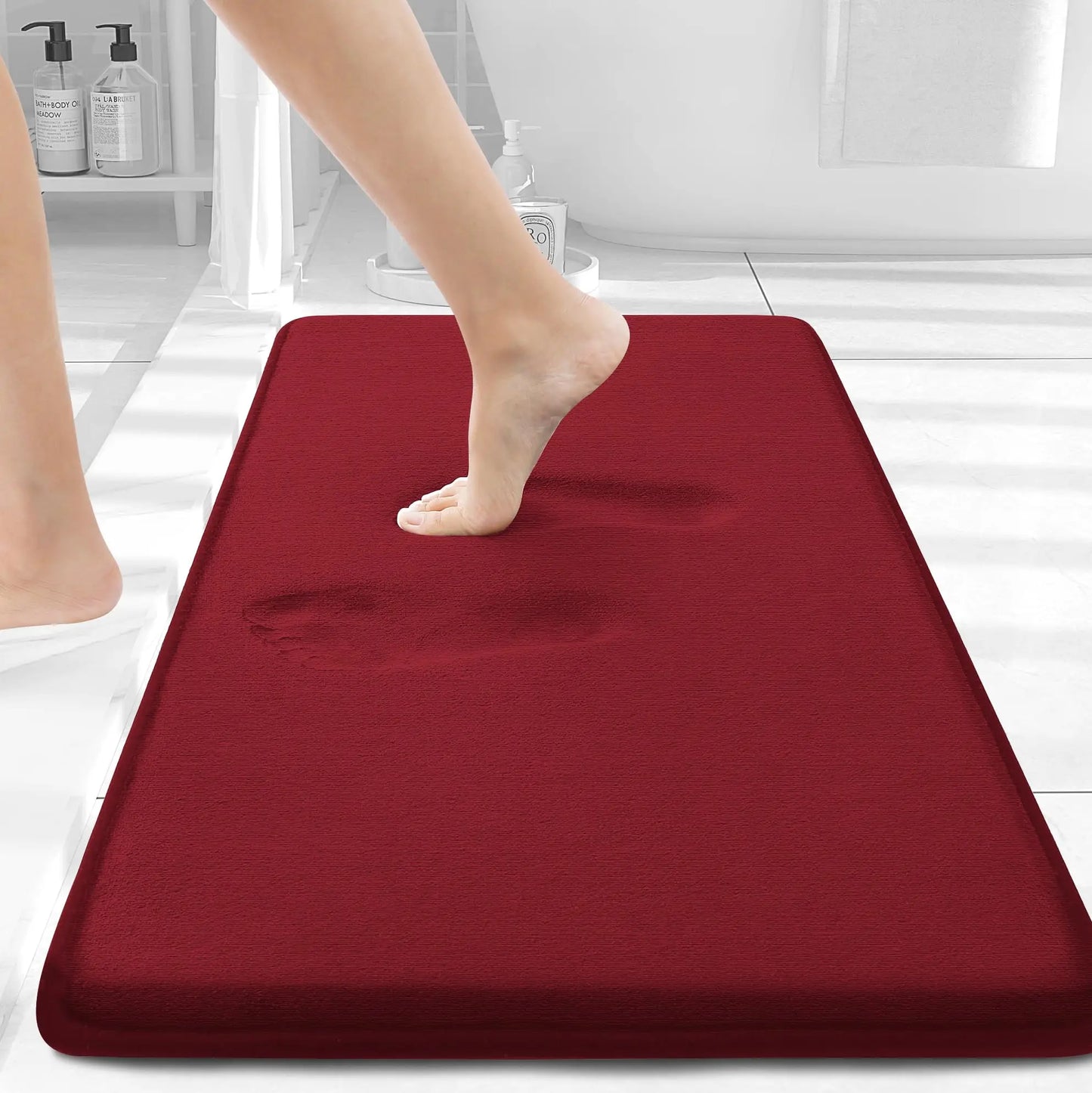Olanly Silicone Memory Foam Non-Slip Bath Mat