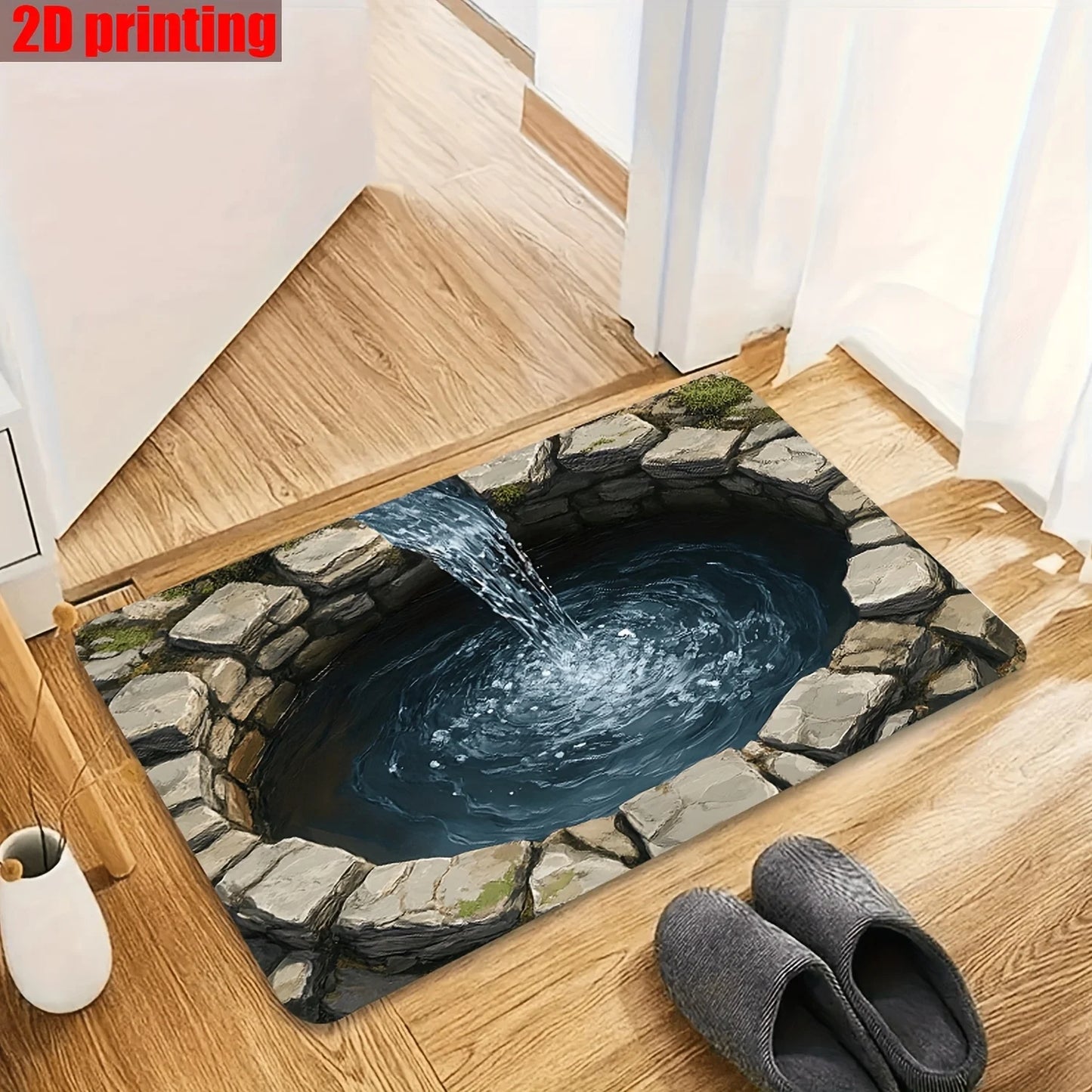 3D Fantasy Water Tower Non-Slip Door Mat