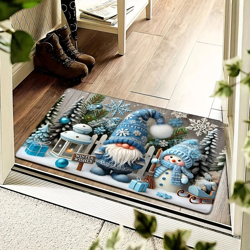 VIKAMA Christmas Snowman Anti-Slip Absorbent Mat