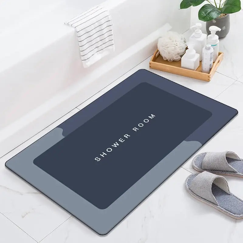 VIKAMA Diatom Mud Bathroom Mat Absorbent Non-Slip Wear-Resistant Toilet Bathtub Floor Rug Home Decor