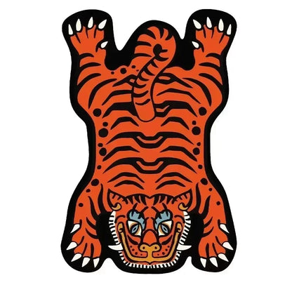 VIKAMA Cartoon Tiger Durable Area Rug