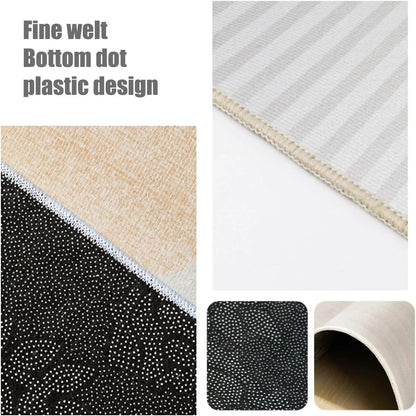 VIKAMA Bohemian Floor Mat Non-Slip Easy-Care Large Area Rug Living Room Bedroom Home Decor
