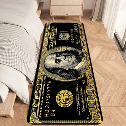 $100 Bill Graffiti Print Rug
