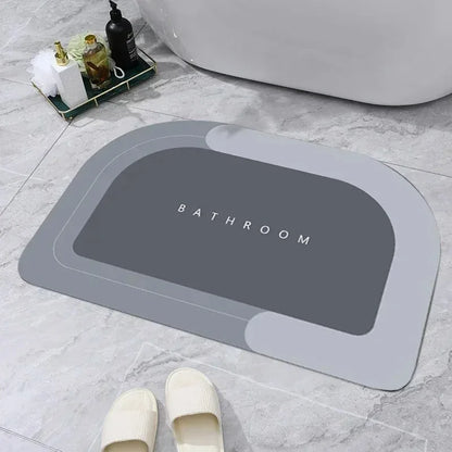 VIKAMA Splash & Seek Floor Mat Diatomaceous Earth Bath Rug Non-Slip Shower Mat for Quick Dry Safety