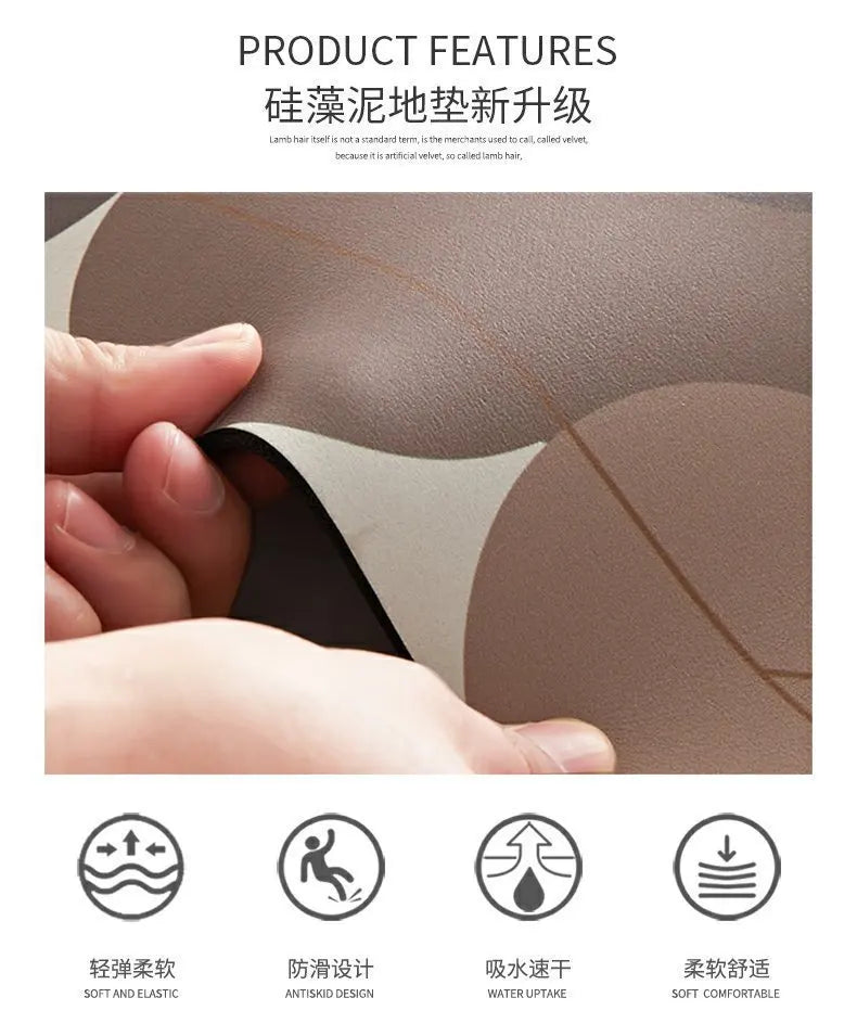 Diatom mud long kitchen anti-slip absorbent quick-dry mat