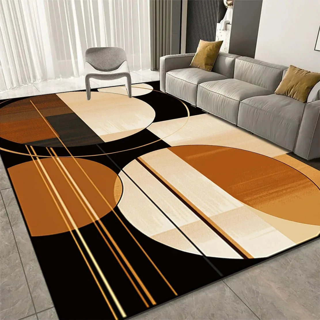 Large Geometric Living Room Carpet Sofa Area Rug Soft Non-Slip Bedroom Children Floor Mat