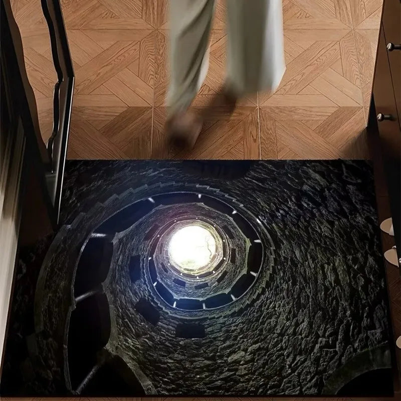 3D Waterfall Optical Illusion Door Mat