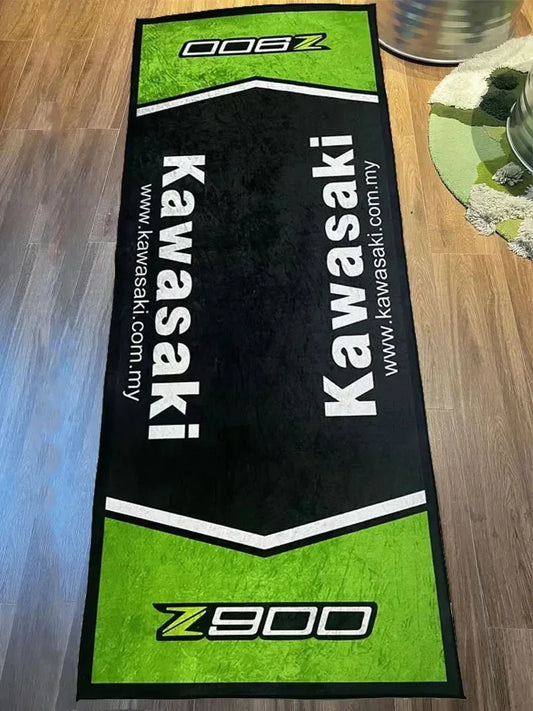 Motorcycle racing anti-slip garage rug