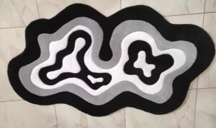 Modern Irregular Shape Plush Anti-Slip Area Rug