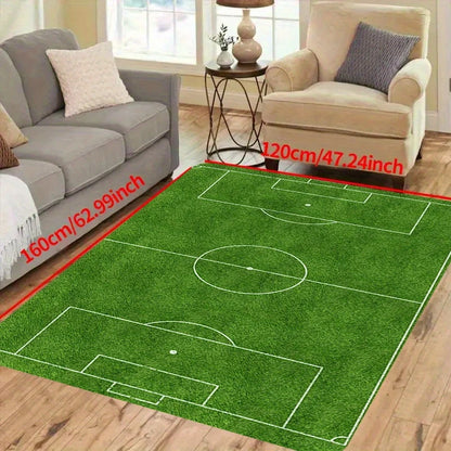 VIKAMA Football Field Soft Non-Slip Area Rug