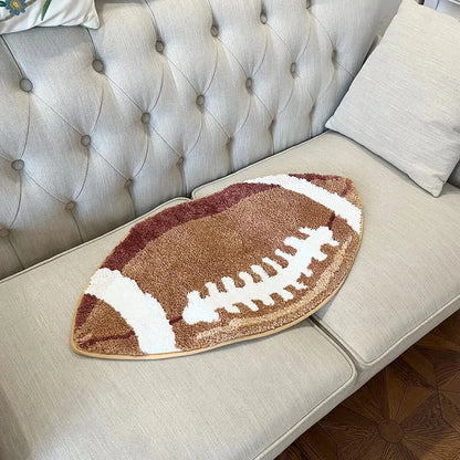 Football Tufted Non-Slip Bedroom Rug