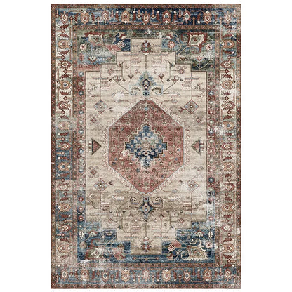 VIKAMA Bohemian Retro Large Area Carpet Non-Slip Living Room Bedroom Floor Mat