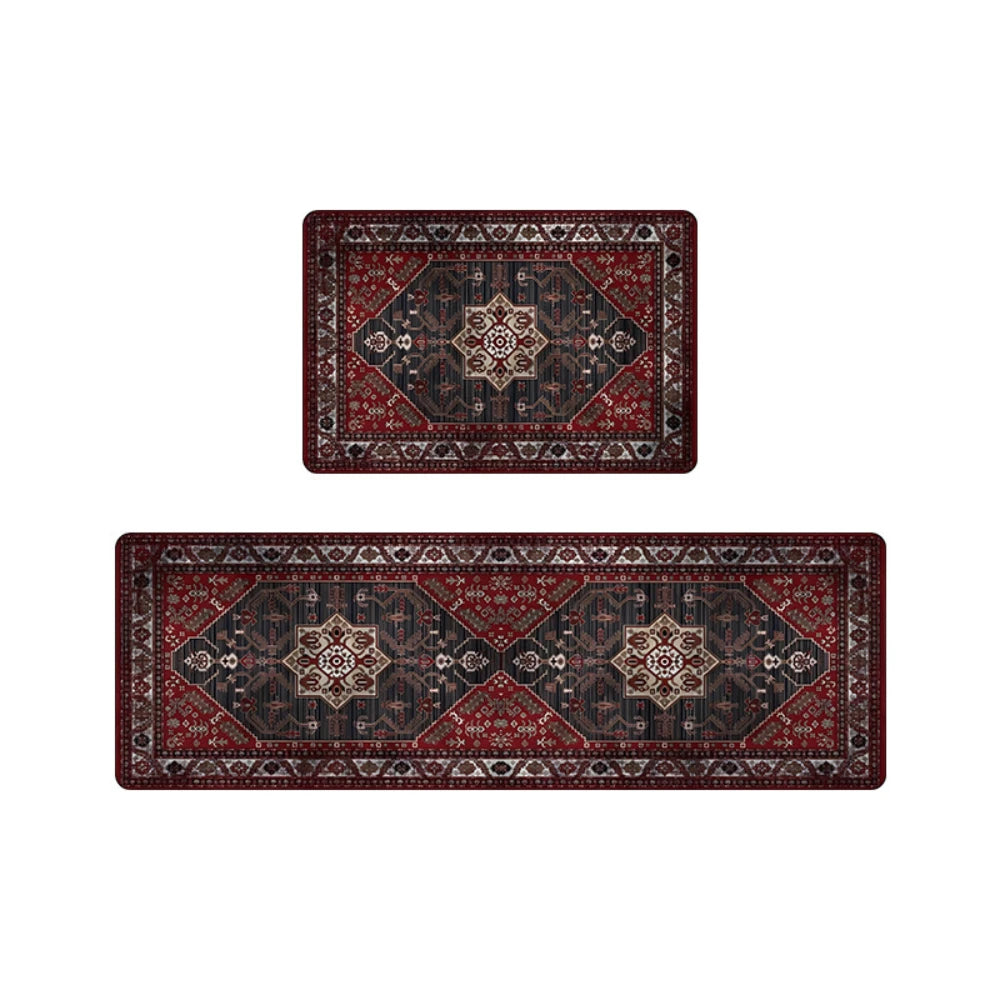 VIKAMA Retro Persian Non-Slip Runner Rug