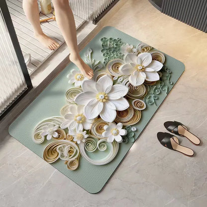 3D quick-dry non-slip absorbent bath mat