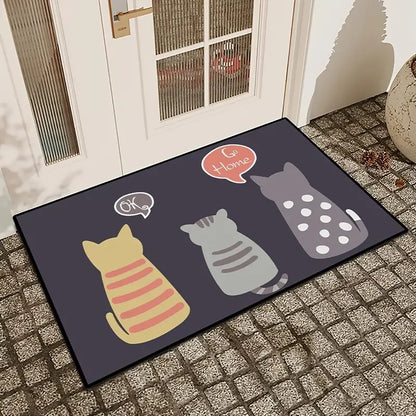 Crystal Velvet Door Mat Non-Slip Absorbent Machine Washable Bathroom Balcony Floor Mat