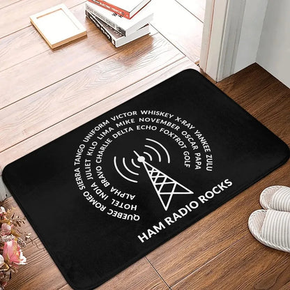 Licensed HAM Retro Radio Operator Doormat Non-Slip Floor Mat Kitchen Bathroom Living Room Entrance Rug Home Decor