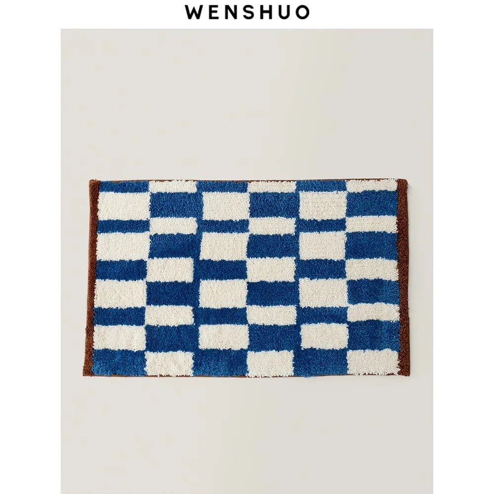 VIKAMA Korean Soft Fleece Rug Non-Slip Bedroom Bathroom Entrance Mat Home Decor