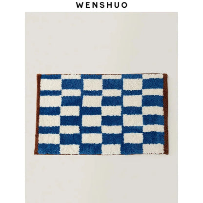VIKAMA Korean Soft Fleece Rug Non-Slip Bedroom Bathroom Entrance Mat Home Decor