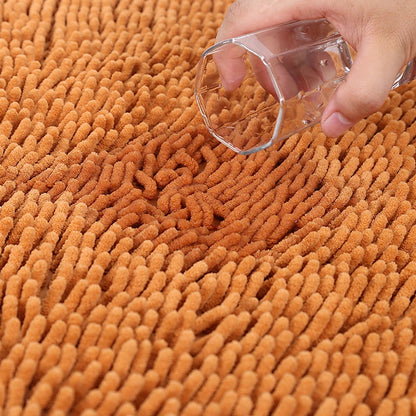 Winter Solid Chenille Plush Pet Mat Soft Absorbent Carpet Cat Dog Bed Cushion Bathroom Floor Rug