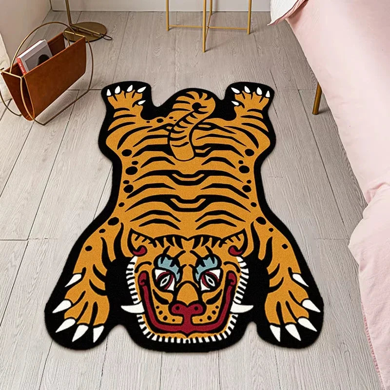 VIKAMA Cartoon Tiger Durable Area Rug