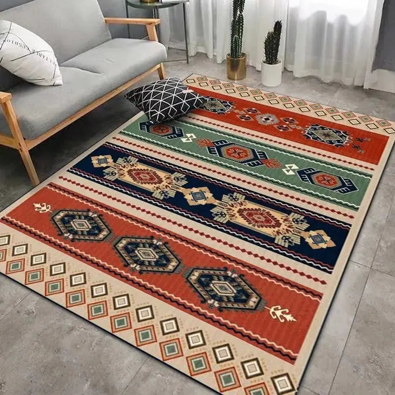 VIKAMA Crystal Velvet 50×80 cm Persian Retro Bohemian Carpet Living Room Sofa Floor Mat Bedroom Door Rug Home Decor
