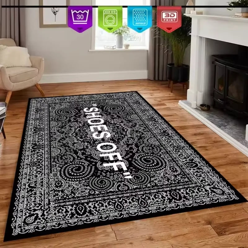 VIKAMA Shoes-Off Rug Hypebeast Lightweight Washable Bedroom Living Room Mat Home Decor