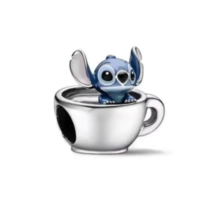 Disney 925 Silver Puppy Charm Bead For Bracelet Jewelry