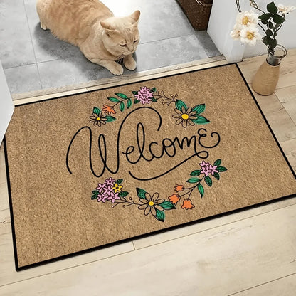 Crystal Velvet Door Mat Non-Slip Absorbent Machine Washable Bathroom Balcony Floor Mat