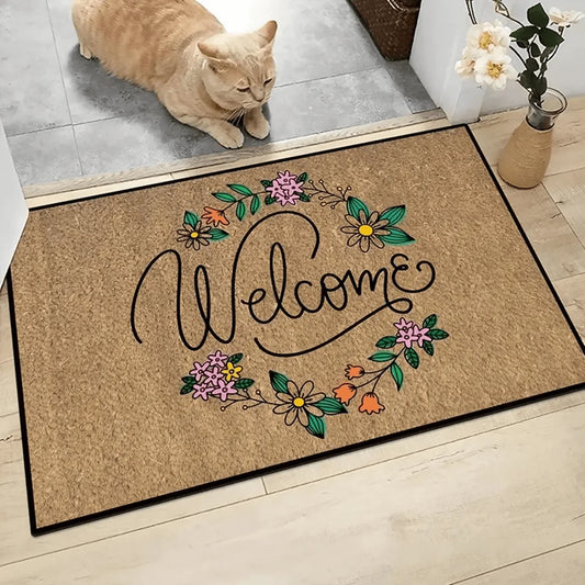 Crystal Velvet Door Mat Non-Slip Absorbent Machine Washable Bathroom Balcony Floor Mat