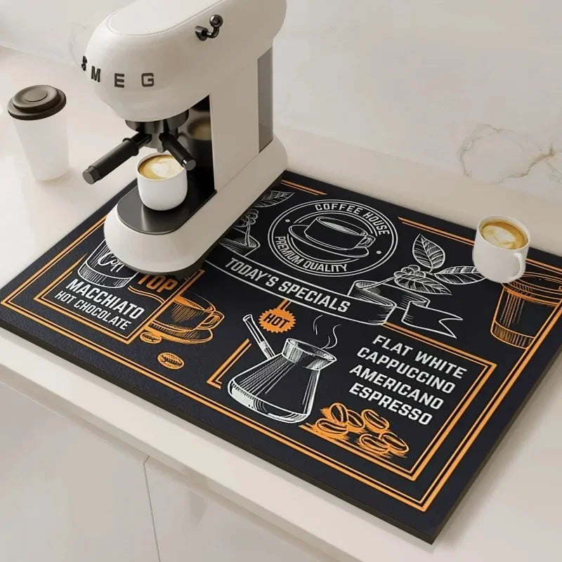 VIKAMA Coffee Machine Absorbent Kitchen Drying Mat