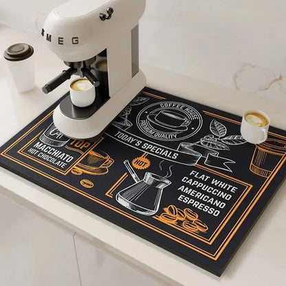 VIKAMA Coffee Machine Absorbent Kitchen Drying Mat