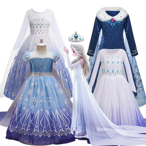 Disney Frozen 2 Elsa Princess Costume Dress For Girls