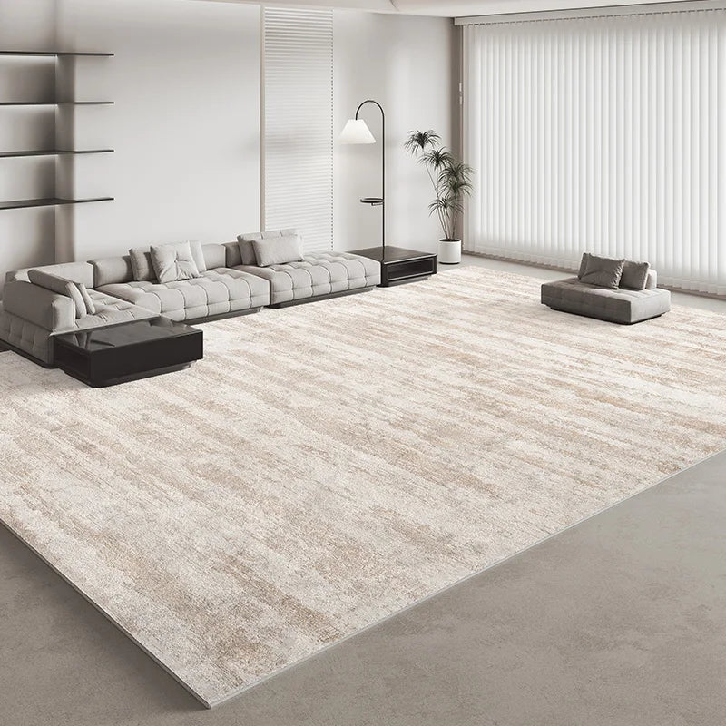 Italian Minimalist Light Luxury Grey Plush Area Rug