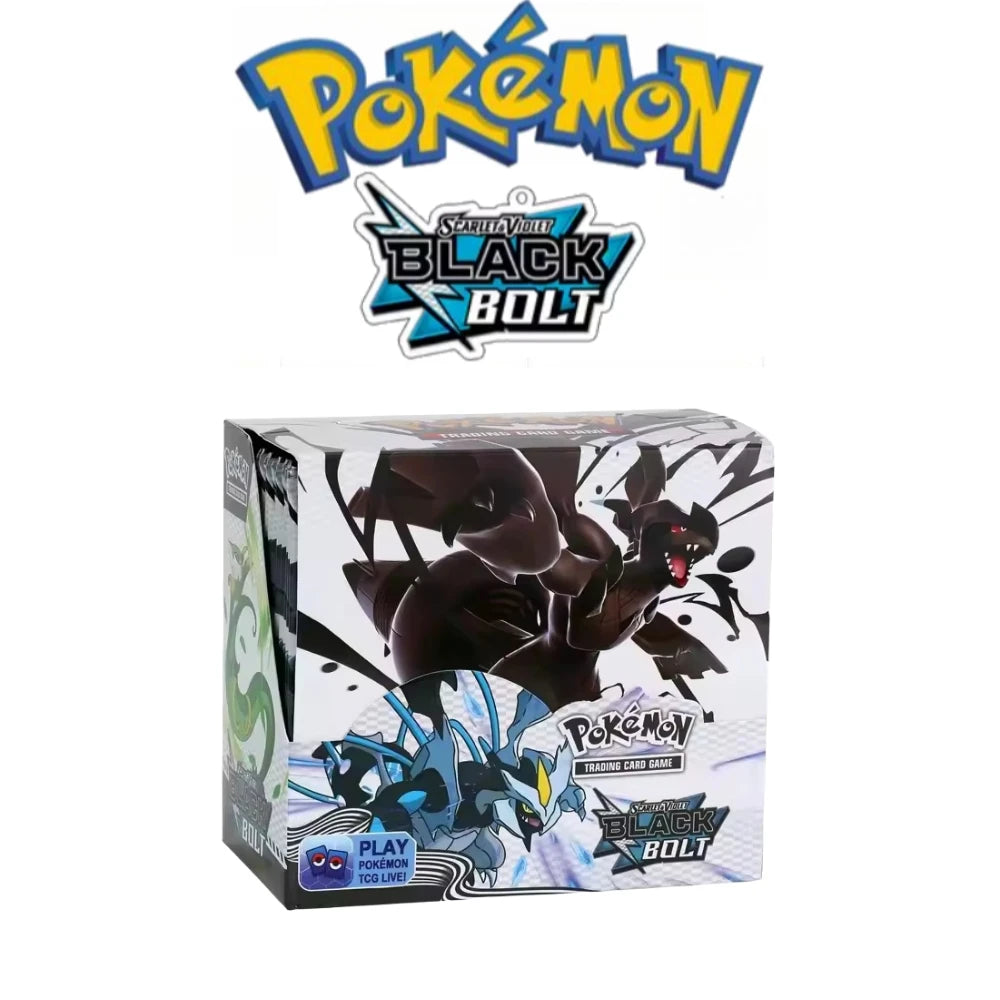 Pokemon 360PCS English Trading Card Bundle – 151 Black Bolt, White Flare & Surging Sparks Booster Collection