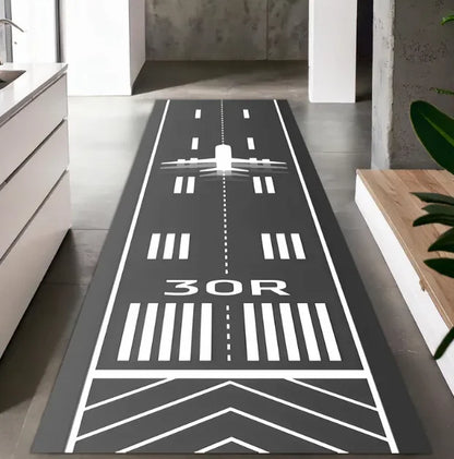 Airplane Runway 3D Runner Rug