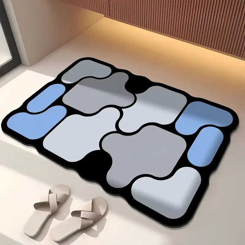 Special-Shaped Diatom Mud Bathroom Floor Mat Absorbent Non-Slip Bathtub Side Toilet Door Entrance Mat