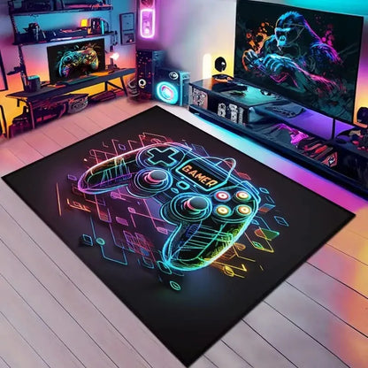3D Gaming Controller Kids Rug