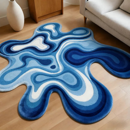 Irregular Gradient Plush Soft Area Rug