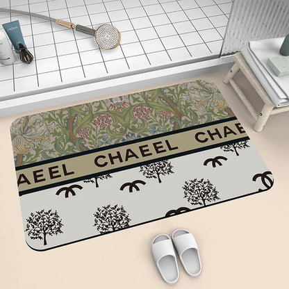 Light Luxury Diatom Mud Bathroom Floor Mat Quick-Dry Absorbent Non-Slip Toilet Door Mat